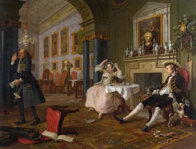 Marriage A-la-Mode: 2, The Tête à Tête by William Hogarth